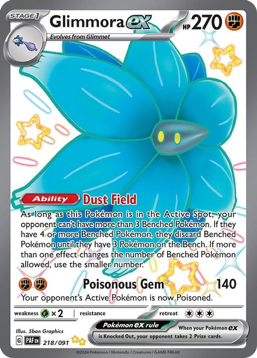 Glimmora ex (#218/091) (SV: Paldean Fates) Near Mint Holofoil