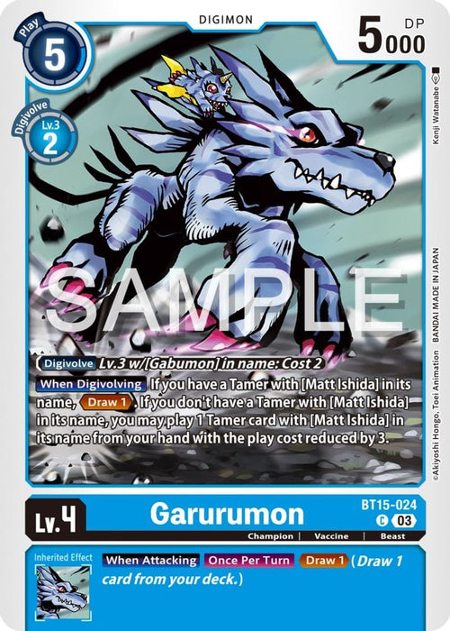 Garurumon (#BT15-024 C) (Exceed Apocalypse) Near Mint