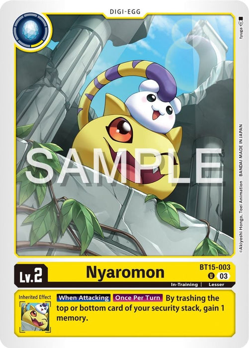 Nyaromon (#BT15-003 U) (Exceed Apocalypse) Near Mint