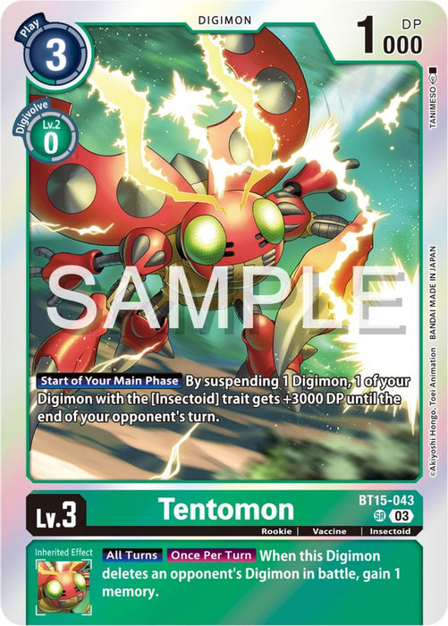 Tentomon (#BT15-043 SR) (Exceed Apocalypse) Near Mint Foil