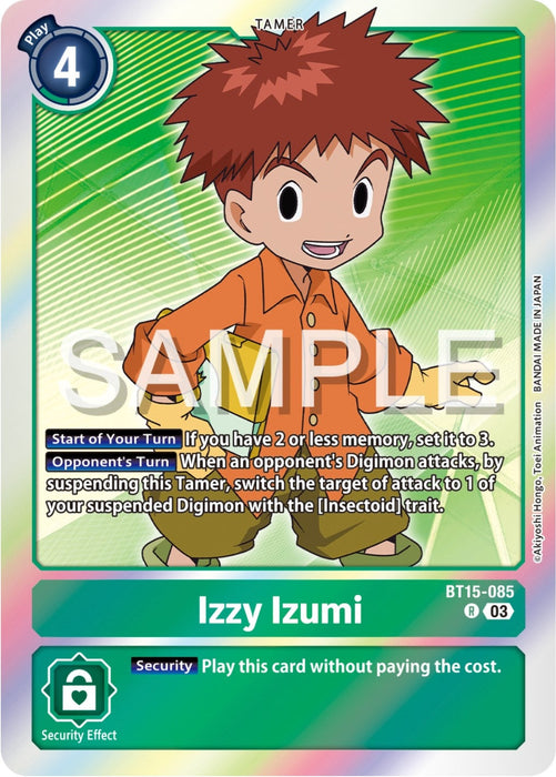 Image for Izzy Izumi (BT15-085 R) - Digimon Card Game