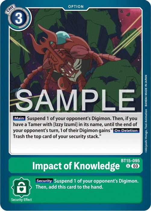 Impact of Knowledge (#BT15-095 U) (Exceed Apocalypse) Near Mint
