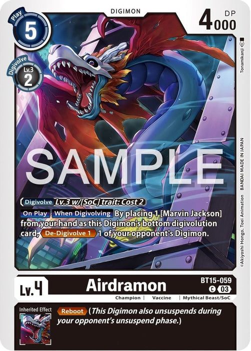 Airdramon (#BT15-059 C) (Exceed Apocalypse) Near Mint