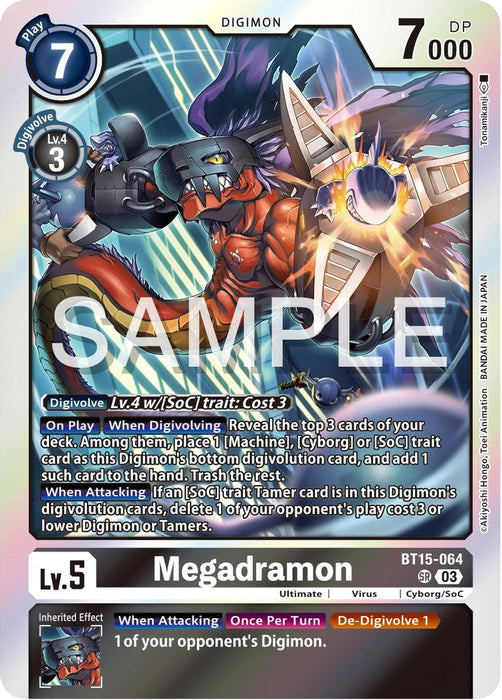Megadramon (#BT15-064 SR) (Exceed Apocalypse) Near Mint Foil