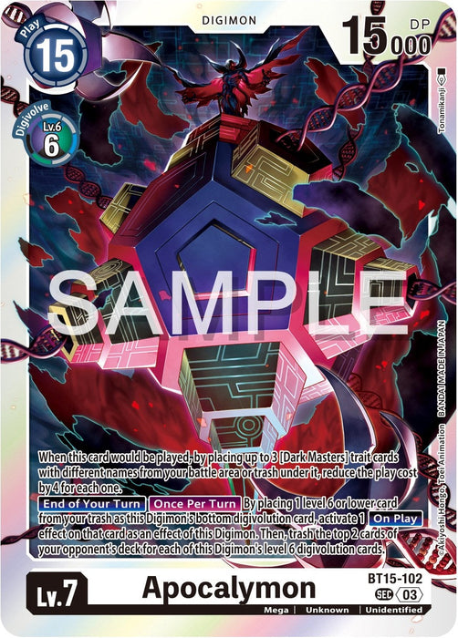 Image for Apocalymon (BT15-102 SEC) - Digimon Card Game