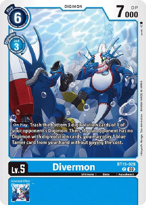 Divermon (#BT15-028 C) (Exceed Apocalypse) Near Mint