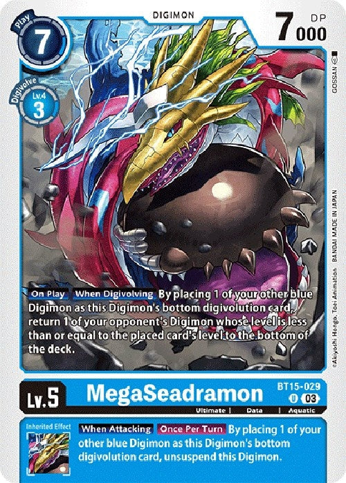 Image for MegaSeadramon (BT15-029 U) - Digimon Card Game