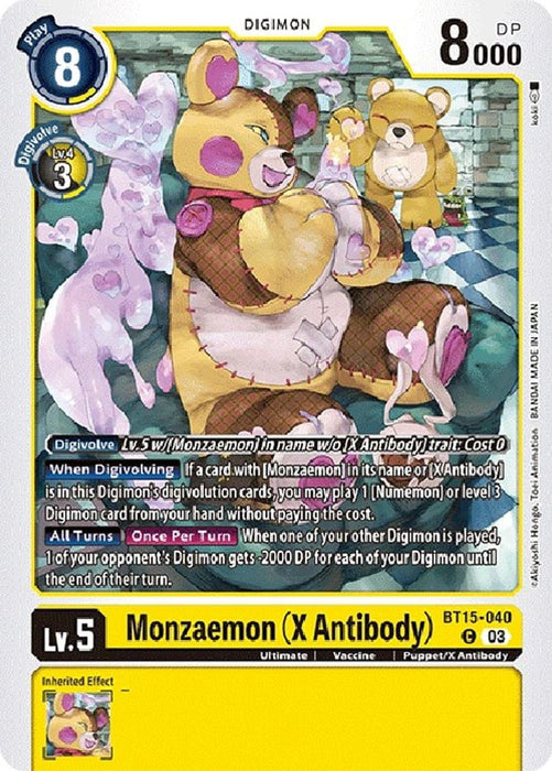 Monzaemon (X Antibody) (#BT15-040 C) (Exceed Apocalypse) Near Mint