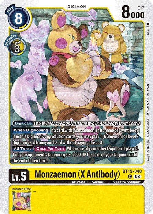 Image for Monzaemon (X Antibody) (BT15-040 C) - Digimon Card Game