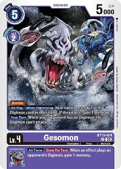Image for Gesomon (BT15-074 U) - Digimon Card Game