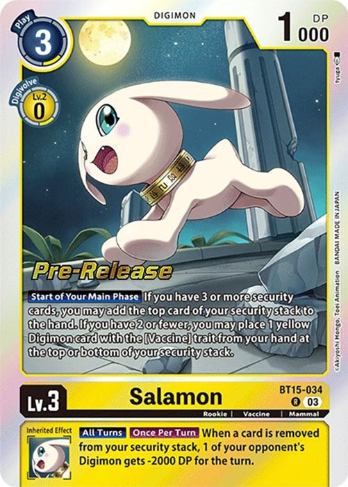 Salamon (#BT15-034 R) (Exceed Apocalypse Pre-Release Cards) Near Mint Foil