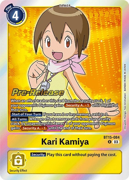 Kari Kamiya (#BT15-084 R) (Exceed Apocalypse Pre-Release Cards) Near Mint Foil