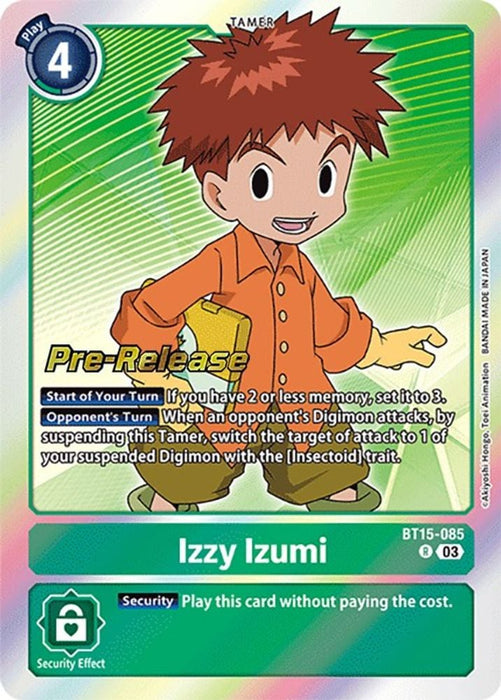Izzy Izumi (#BT15-085 R) (Exceed Apocalypse Pre-Release Cards) Near Mint Foil