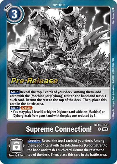 Supreme Connection! (#BT15-096 R) (Exceed Apocalypse Pre-Release Cards)