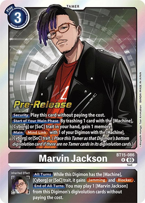 Marvin Jackson (#BT15-086 R) (Exceed Apocalypse Pre-Release Cards) Near Mint Foil
