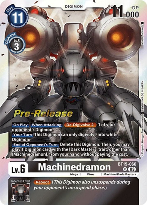 Machinedramon (#BT15-066 R) (Exceed Apocalypse Pre-Release Cards) Near Mint Foil