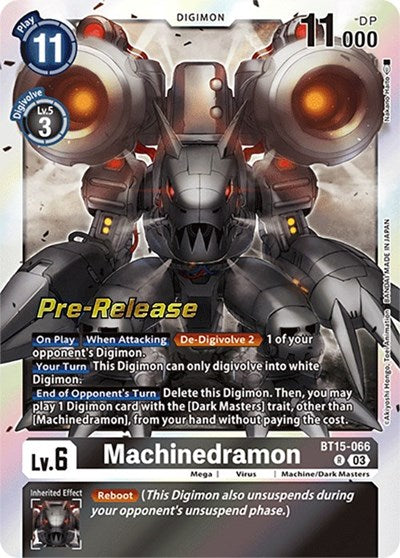 Machinedramon (#BT15-066 R) (Exceed Apocalypse Pre-Release Cards)