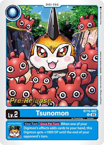 Tsunomon (#BT15-002 U) (Exceed Apocalypse Pre-Release Cards)
