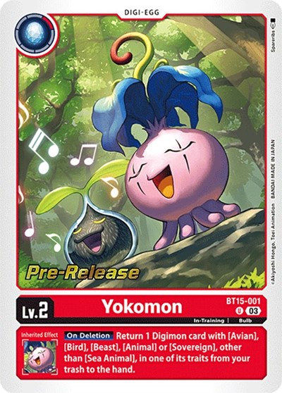 Yokomon (#BT15-001 U) (Exceed Apocalypse Pre-Release Cards)