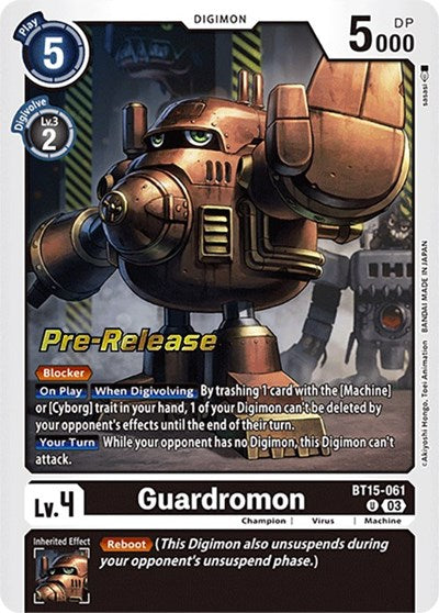 Guardromon (#BT15-061 U) (Exceed Apocalypse Pre-Release Cards)