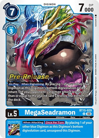 MegaSeadramon (#BT15-029 U) (Exceed Apocalypse Pre-Release Cards)