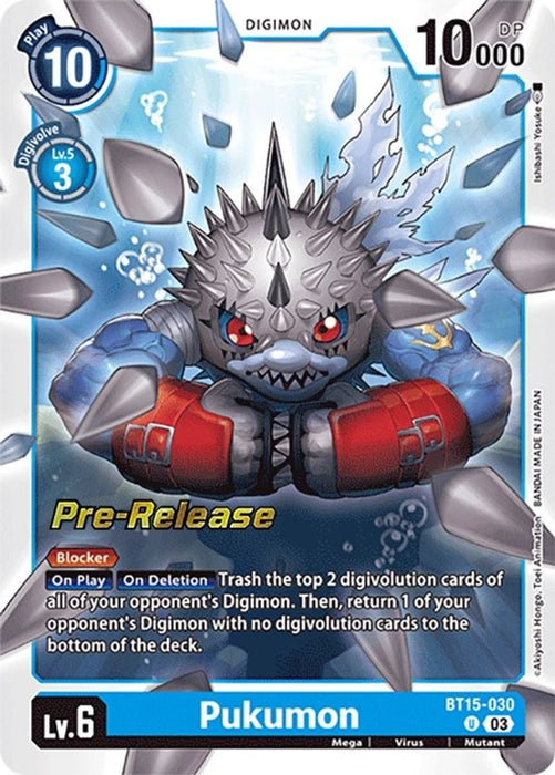 Pukumon (#BT15-030 U) (Exceed Apocalypse Pre-Release Cards) Near Mint Foil