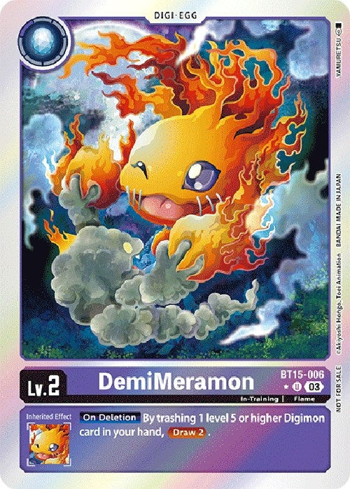 Image for DemiMeramon (Exceed Apocalypse Box Promotion Pack) (BT15-006 U) - Digimon Card Game