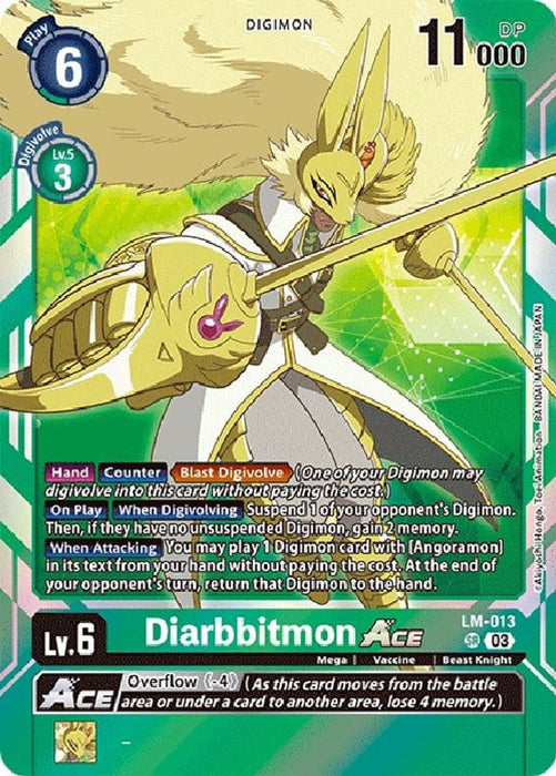 Diarbbitmon ACE (English Exclusive) (#LM-013 SR) (Exceed Apocalypse) Near Mint Foil