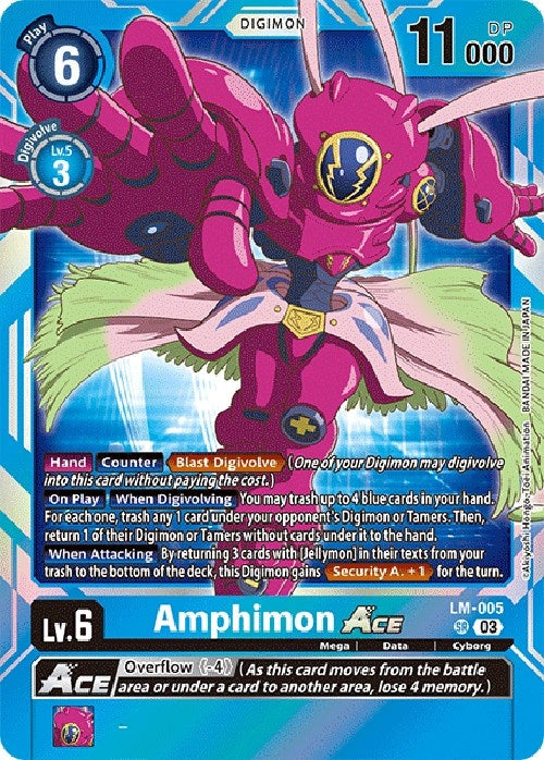 Image for Amphimon ACE (English Exclusive) (LM-005 SR) - Digimon Card Game