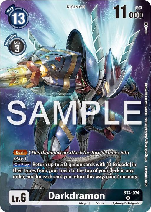 Image for Darkdramon (Official Tournament Pack Vol.12) (BT4-074 R) - Digimon Card Game