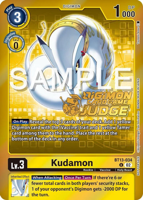 Kudamon (Judge Pack 5) (#BT13-034 U) (Versus Royal Knights) Near Mint Foil
