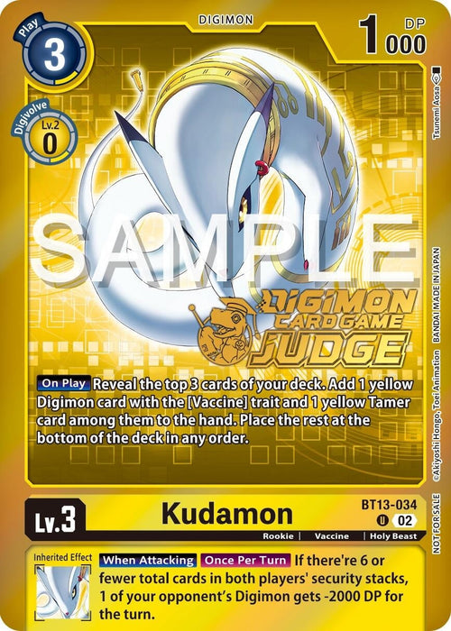 Image for Kudamon (Judge Pack 5) (BT13-034 U) - Digimon Card Game