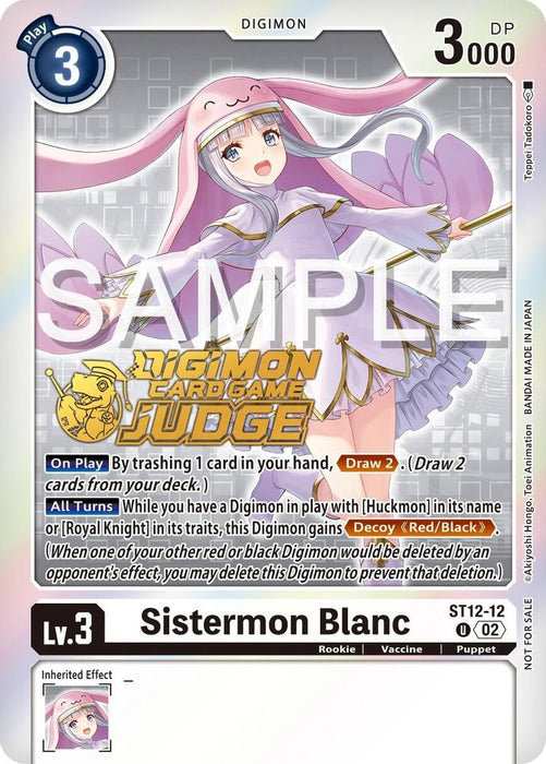 Sistermon Blanc (Judge Pack 5) (#ST12-12 U) (Starter Deck 12: Jesmon) Near Mint Foil