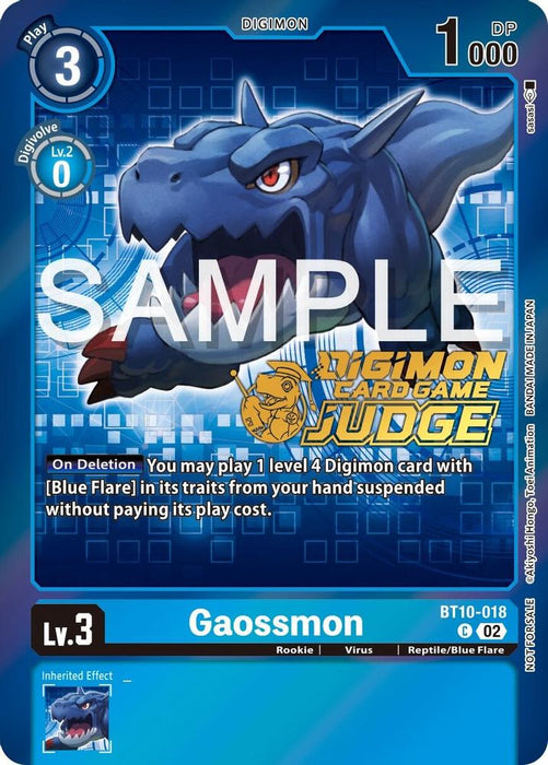 Gaossmon (Judge Pack 5) (#BT10-018 C) (Xros Encounter) Near Mint Foil
