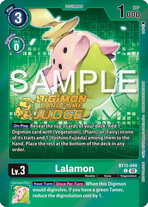 Lalamon (Judge Pack 5) (#BT13-049 C) (Versus Royal Knights) Near Mint Foil