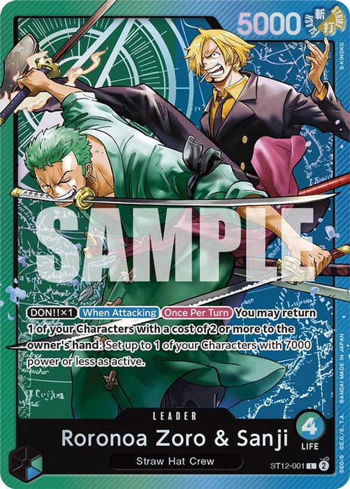 Roronoa Zoro & Sanji (#ST12-001) (Starter Deck 12: Zoro and Sanji) Near Mint Foil
