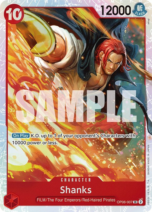 Shanks (#OP06-007) (Wings of the Captain) Near Mint Foil