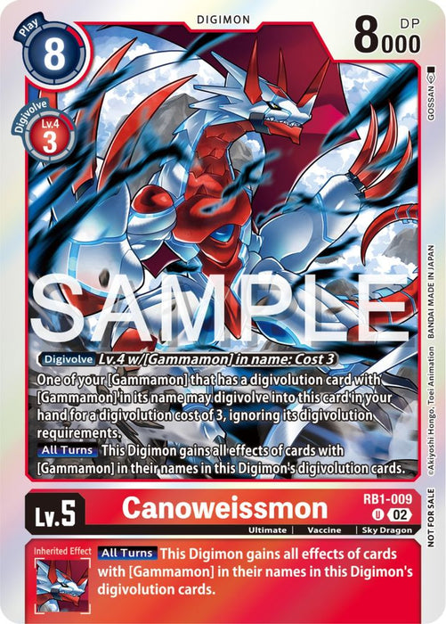 Canoweissmon (Event Pack 6) (#RB1-009 U) (Resurgence Booster) Near Mint Foil