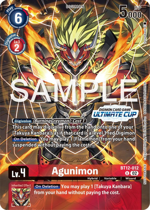 Agunimon Ultimate Cup 2024 (#BT12-012 U) (Across Time) Near Mint Foil