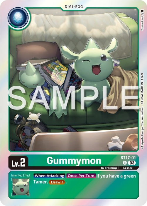 Gummymon (#ST17-01 U) (Starter Deck 17: Double Typhoon Advanced Deck Set) Near Mint Foil