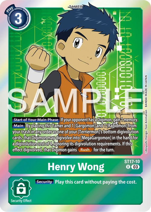 Henry Wong (#ST17-10 R) (Starter Deck 17: Double Typhoon Advanced Deck Set) Near Mint Foil