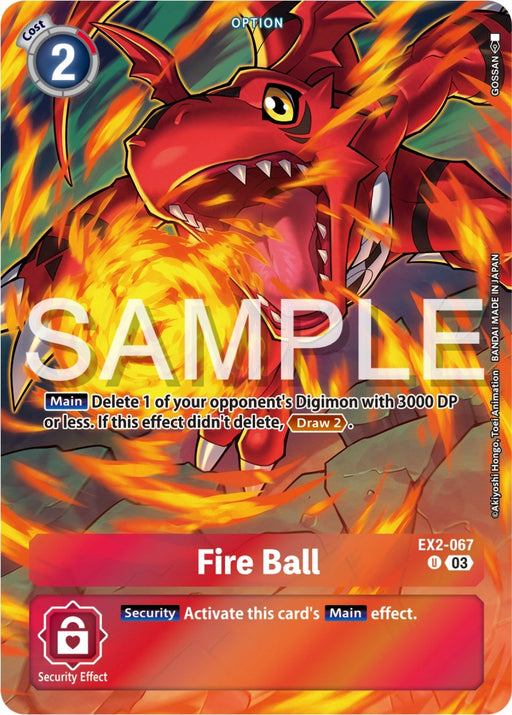 Image for Fire Ball (Bonus Pack) (EX2-067 U) - Digimon Card Game