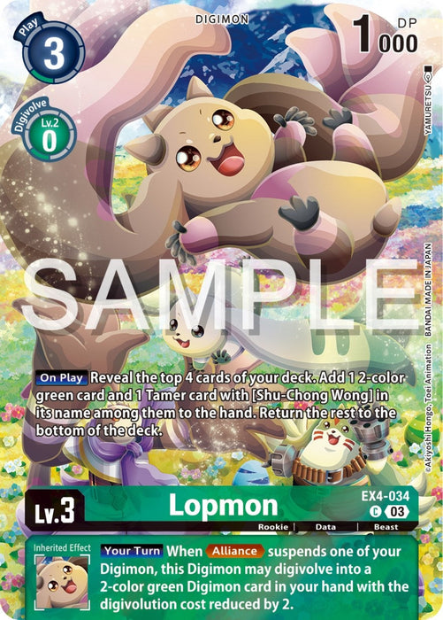 Image for Lopmon (Bonus Pack) (EX4-034 C) - Digimon Card Game