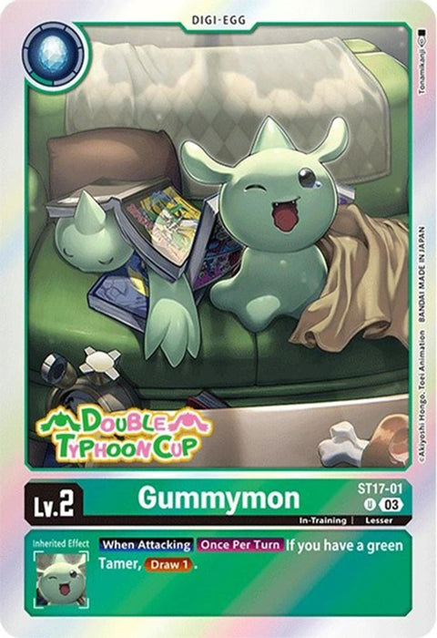 Gummymon (#ST17-01 U) (Starter Deck 17: Double Typhoon Advanced Deck Set Pre-Release Cards) Near Mint Foil