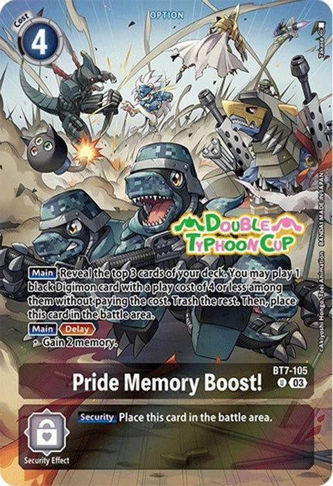 Pride Memory Boost! (Bonus Pack) (#BT7-105 U) (Starter Deck 17: Double Typhoon Advanced Deck Set Pre-Release Cards) Near Mint Foil
