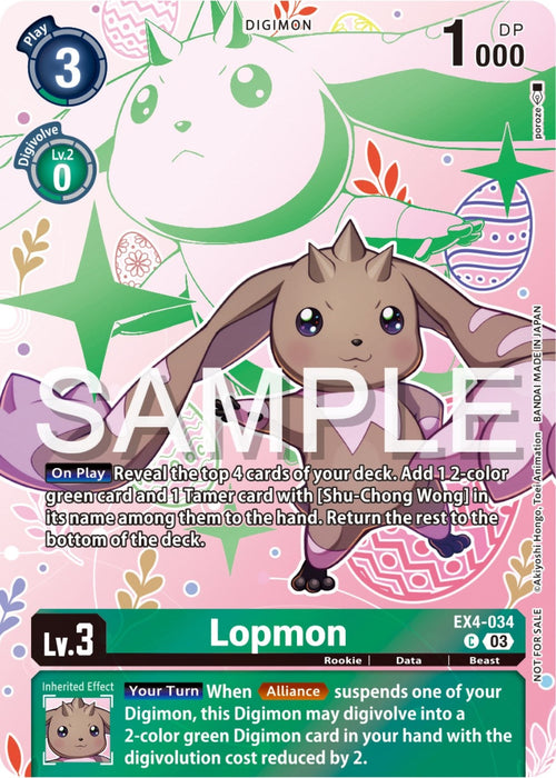 Image for Lopmon (Spring Break Event 2024) (EX4-034 C) - Digimon Card Game