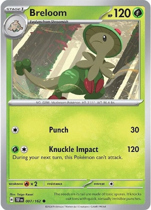 Breloom (#007/162) (SV05: Temporal Forces) Near Mint Reverse Holofoil