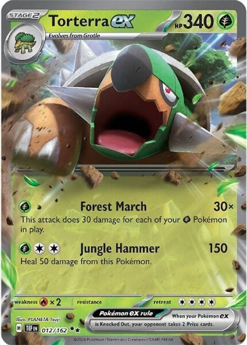 Torterra ex - 012/162 (#012/162) (SV05: Temporal Forces) Near Mint Holofoil