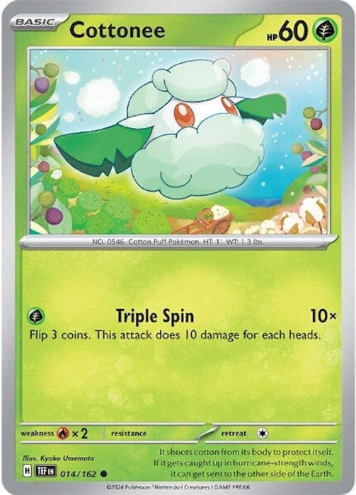 Cottonee (#014/162) (SV05: Temporal Forces) Near Mint Reverse Holofoil