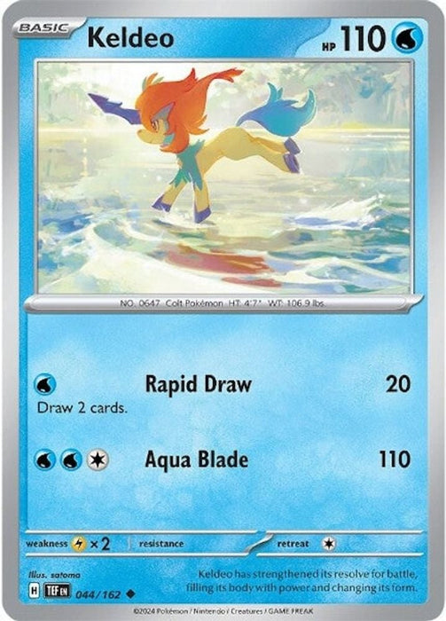 Keldeo (#044/162) (SV05: Temporal Forces) Near Mint Reverse Holofoil